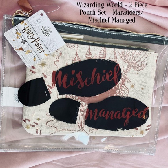 Harry Potter Pouch Set Marauders Mischief Managed - Picture 1 of 4